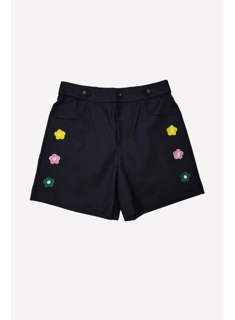Flower Embroidery Shorts